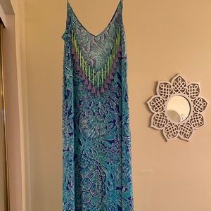 Lilly Pulitzer- open back maxi dress